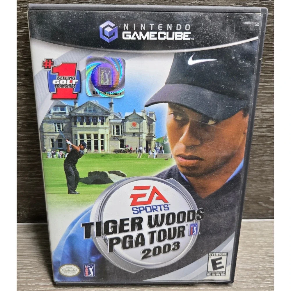 Tiger Woods PGA Tour 2003 Nintendo GameCube Black Label CIB Complete Tested